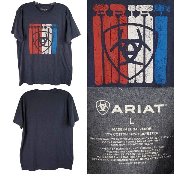 Ariat Other - Ariat T-Shirt Tee Mens Size Large L America Workwear Crewneck Short Sleeve